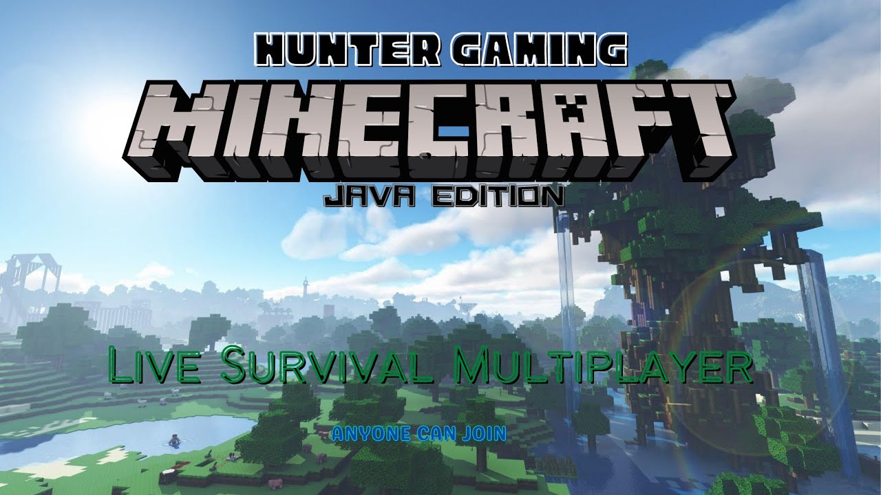 Live Minecraft | Playing in server Anyone can join | Java | Hunter ...
