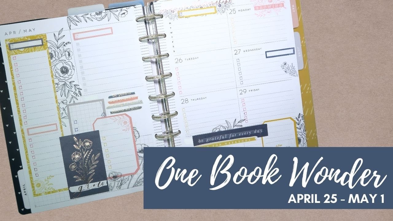 "One book wonder" Business Planner Dashboard Layout -