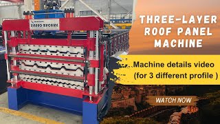 three layer roll forming machine for corrugated and IBR roofing sheets #ThreeLayerRollFormingMachine