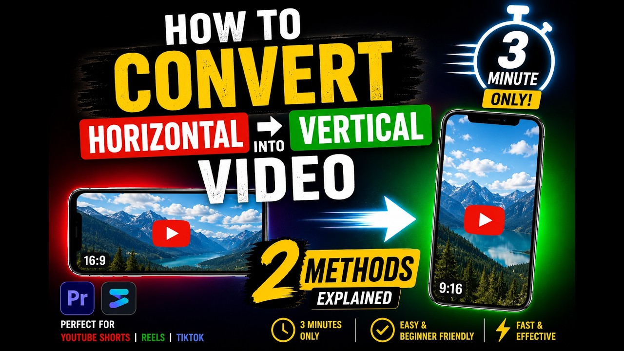 How To Convert Horizontal Video Into Vertical Video | Premiere Pro ...