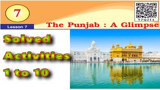 The Punjab: A Glimpse /chapter 7/class 8th/ PSEB/Activities 1 to 8 Profile