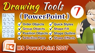 Drawing Tools in MS PowerPoint - Arrange Objects, Quick Styles, Shape Effects | Be A Computer Expert