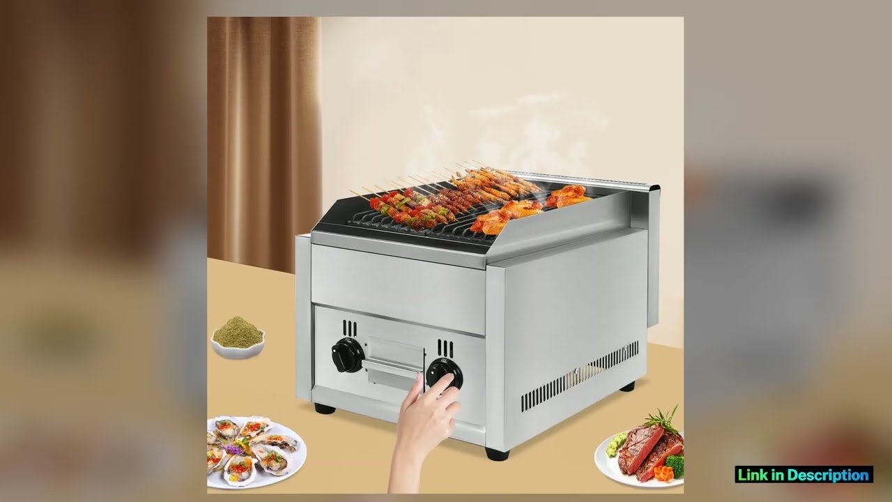 New Commercial Countertop Char Broiler Grill 2 Burner Gas Propane Charbroiler Smart Upgrade