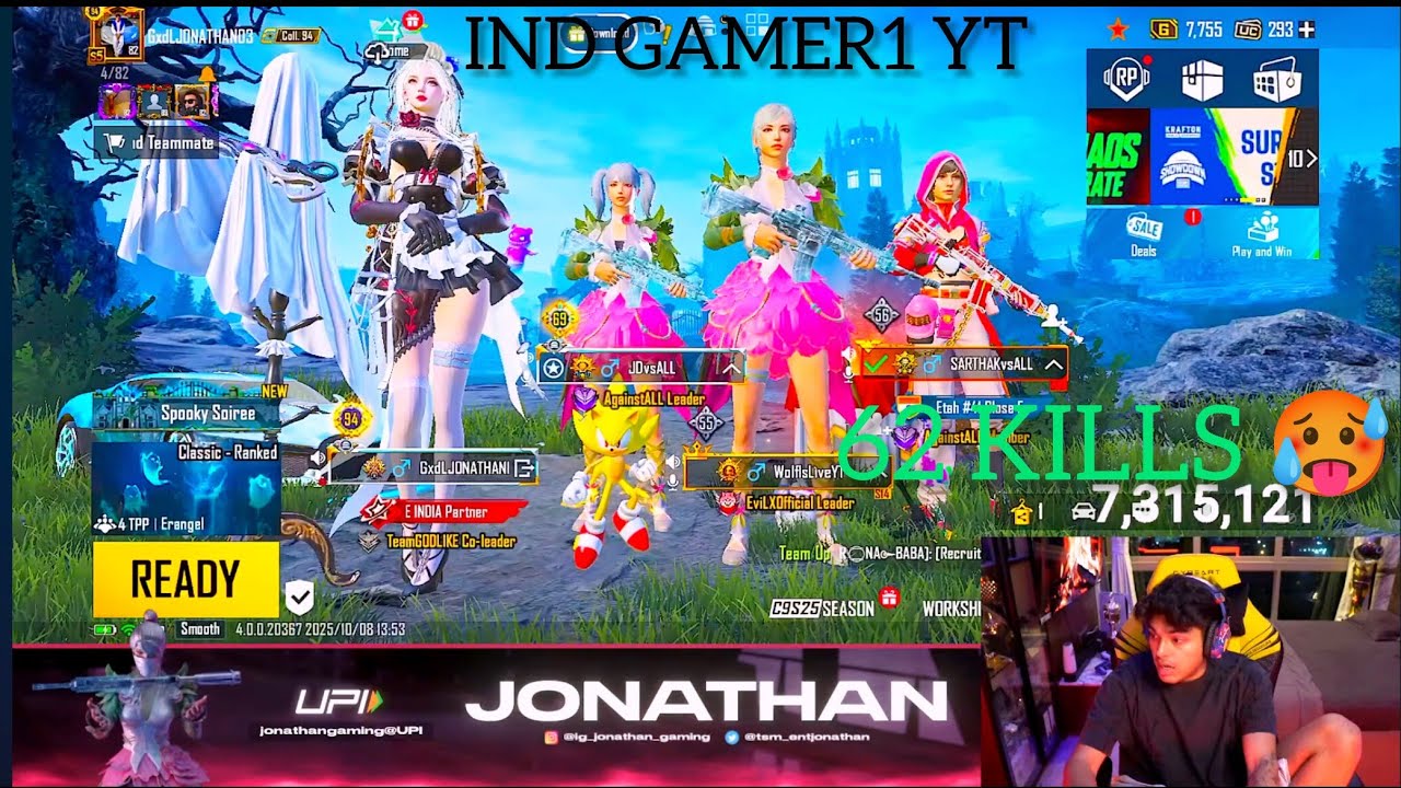 Jonathan Gaming | 62 Kills in New 4.0 BGMI Update / Full Rush Gameplay [4K]