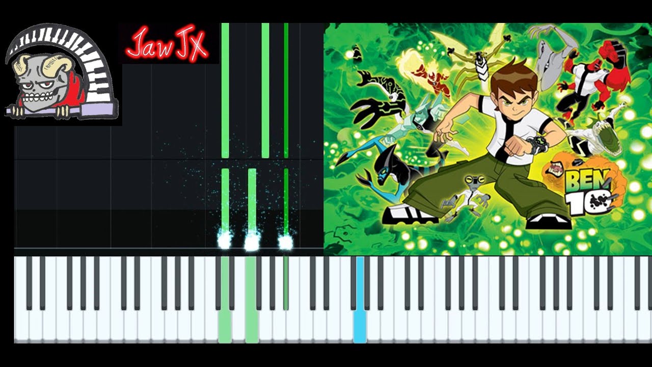 Ben 10 Piano Midi Synthesia Easy Cover ( Cartoon Network )