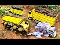RC TRUCK HINO MENGANTARKAN MUATAN SAWIT KE KALIMANTAN MELEWATI JALAN BERLUMPUR SAMPAI TERGULING
