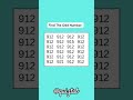 FIND THE DIFFERENT ODD ONE OUT CHALLENGE #oddemojipuzzle #emojichallenge #oddnumber #oddlysatisfying