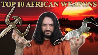 Traditional African Weapons African Machete Weapon High Res Stock