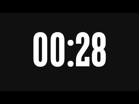 28 Seconds Timer & Alarm - Countdown - 4K Video