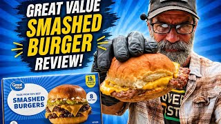 Great Value Smashed Burgers Review! Are They Actually Worth It?!