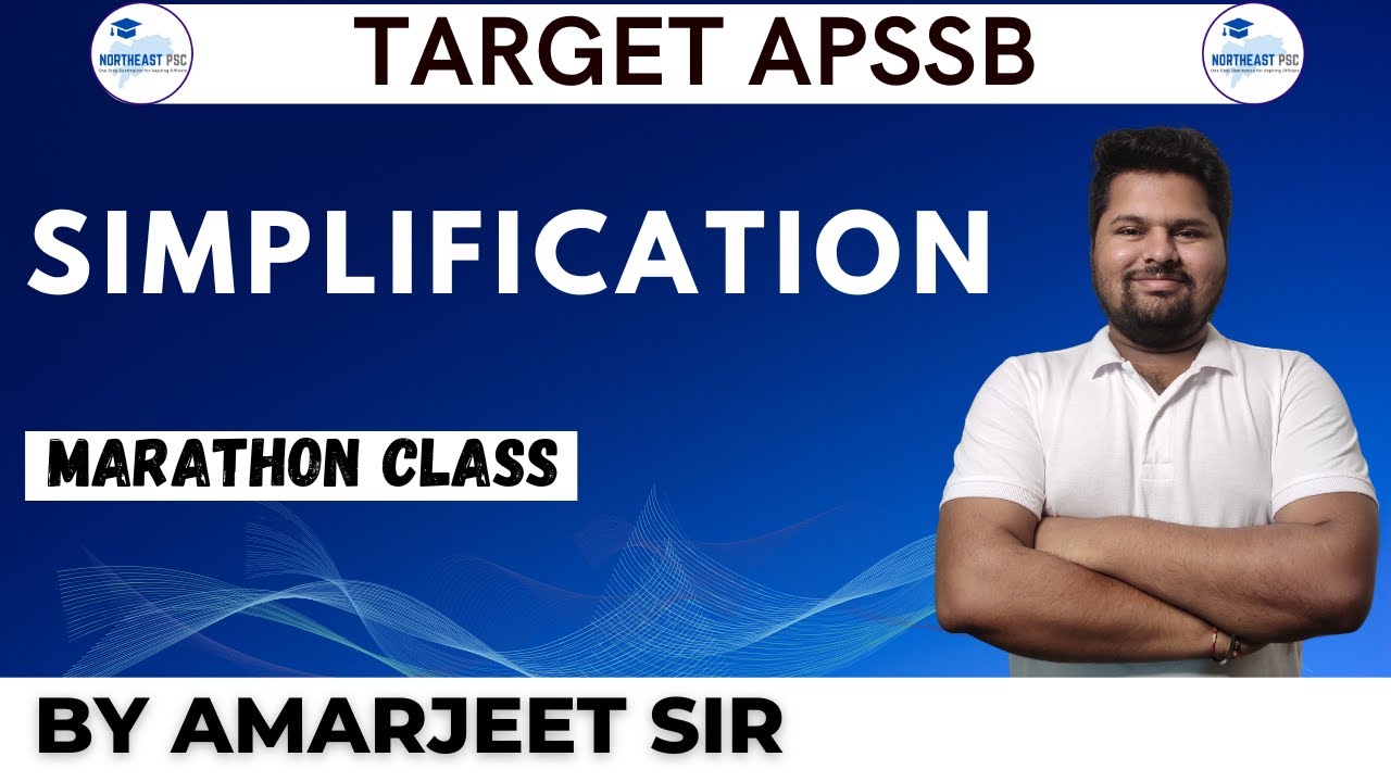 SIMPLIFICATION MARATHON CLASS I ELEMENTARY MATHS I APSSB EXAMS I by Amarjeet Sir