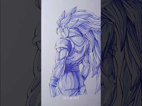Draw Goku ssj3 #shorts #goku #gokussj3 #dragonballz #dbz #draw