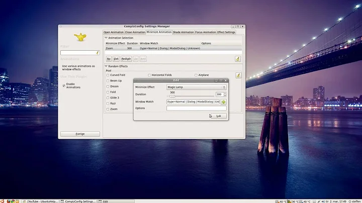 Open and Close Animation - Compiz - Ubuntu 9.10