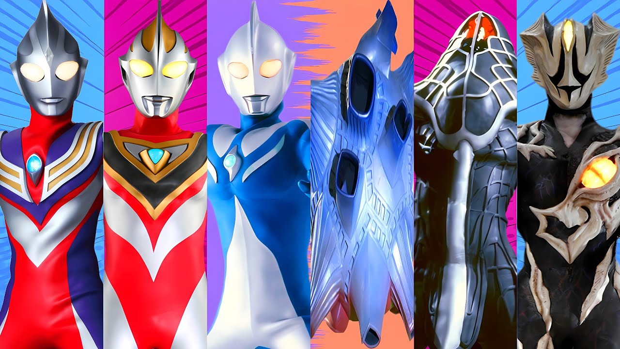 ウルトラマン COSMOS VS BULLTON, ULTRAMAN GAIA VS WAROGA, ULTRAMAN TIGA VS KYRIELOID #ウルトラマン #怪獣 #ultraman
