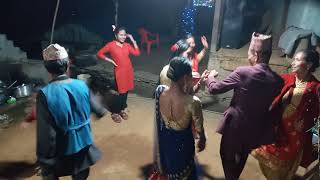 Group dance with charila kafal tipyo song.