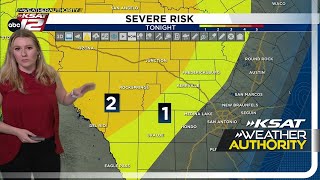 Storms weaken moving east but severe risks linger