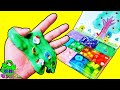 【スライムパレット】消しごむでスライムDIY？！3色チャレンジで可愛くアレンジ♪液体モンスター