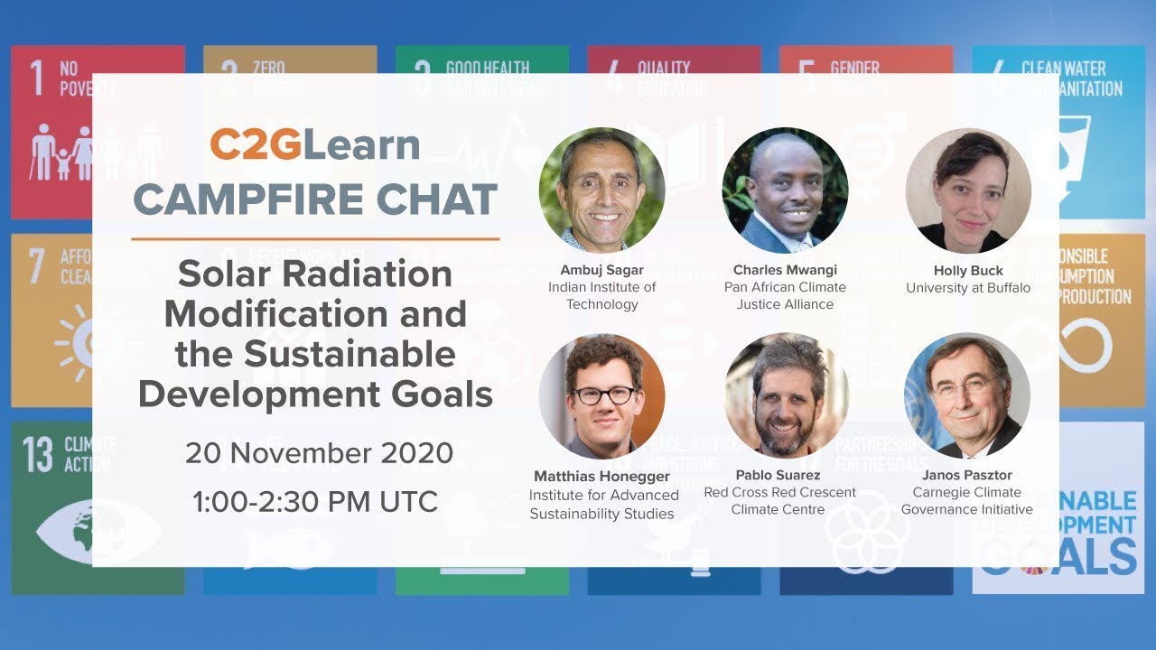 C2GLearn Campfire Chat: Solar Radiation Modification and the Sustainable Development Goals