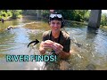 Metal Detecting the River! We Found 3 Phones, 2 Rings and Knives!