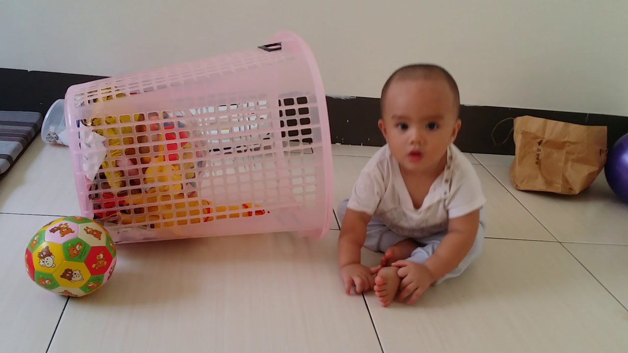 baby practices basketball YouTube