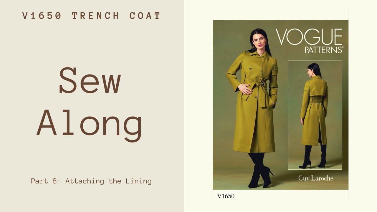 V1650 Sew Along Part 8: Attaching the Lining - YouTube