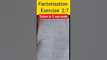 8TH Class Math New Book Exercise 2.7|| Factorization#8thmath #8thmathschapter2