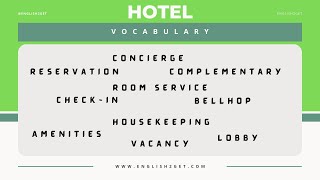 Mastering Hotel English: Vocabulary for Reservation, Check-in, Amenities, and More!