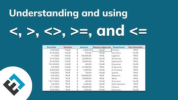 Testing Greater than, Less, Than, Not Equal To - Logical Operators in Excel | Everyday Office