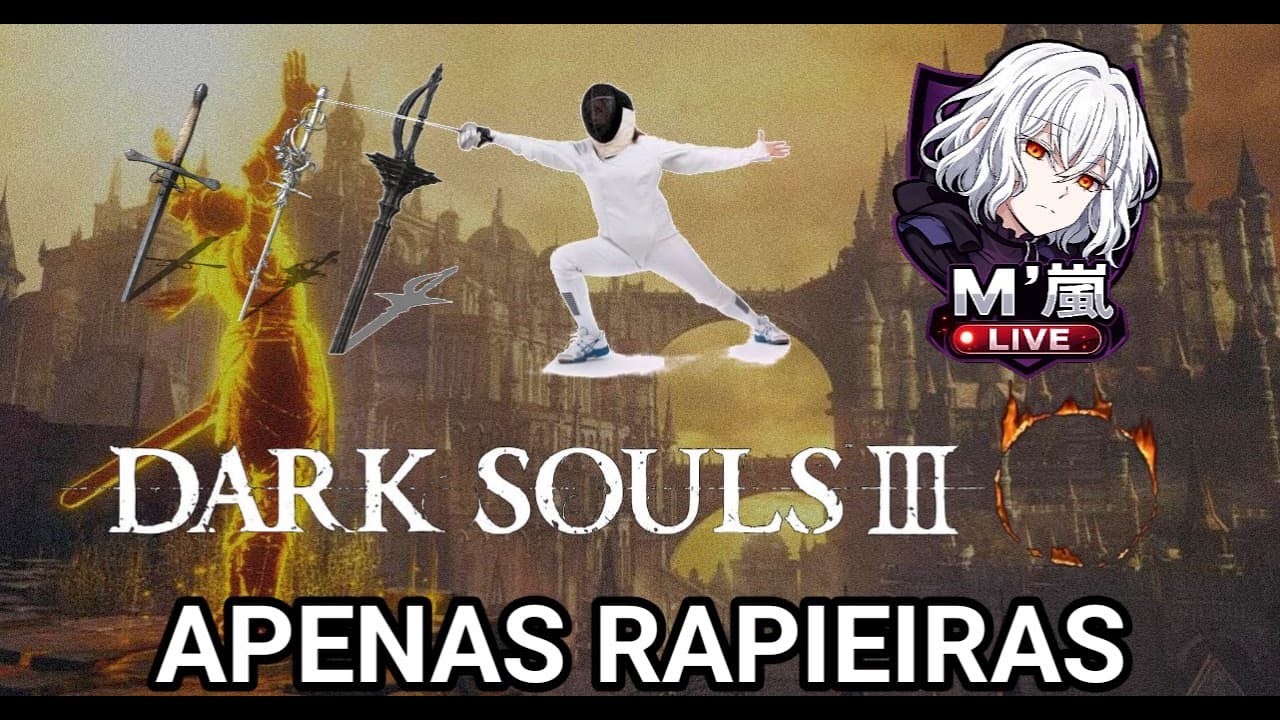 DARK SOULS III SO NA RAPIEIRA (desafio hardiquari) Live🔴 #