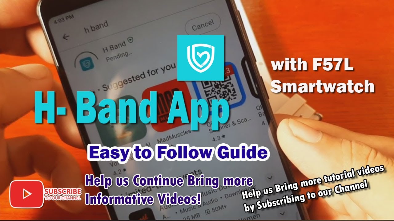 H Band App Pairing - with F57L Smartwatch in Android - YouTube