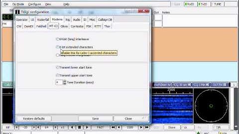Basic NBEMS FLDIGI setup for use with the MT63 mode on FM