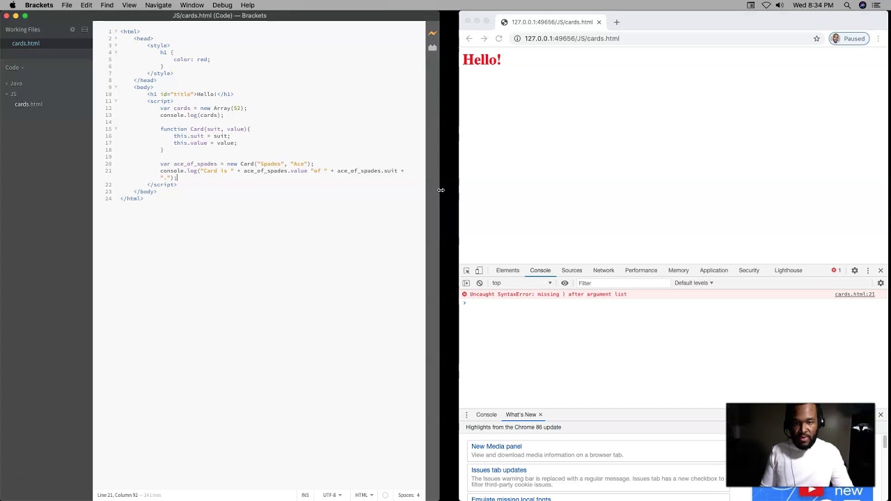 live coding: game development - solitaire 1