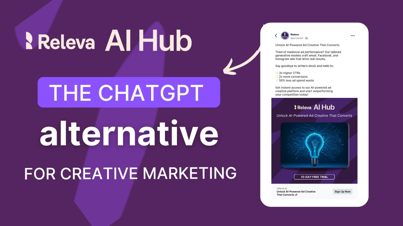 The ChatGPT Alternative For Creative Marketing | Free Trial | Releva | Supercharge Your eCommerce