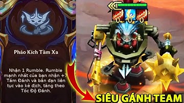 ĐTCL MÙA 16 : LÕI TƯỚNG GÁNH TEAM CỰC MẠNH PHÁO KÍCH TẦM XA RUMBLE XẢ TÊN LỬA HUỶ DIỆT BẢN ĐỒ .