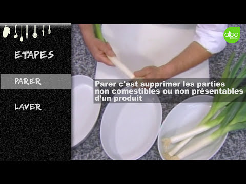 Parer et laver des poireaux