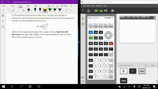 Solve an Exponential Equation - Half-Life Application