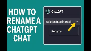 ChatGPT - How to Rename & Organize Chats in ChatGPT (Fast Tutorial)