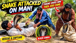 😱 Black Cobra Attacked a Man! His Friend Saved Him, Then Jogi Rescued the Snake 🐍 | Snake Rescue