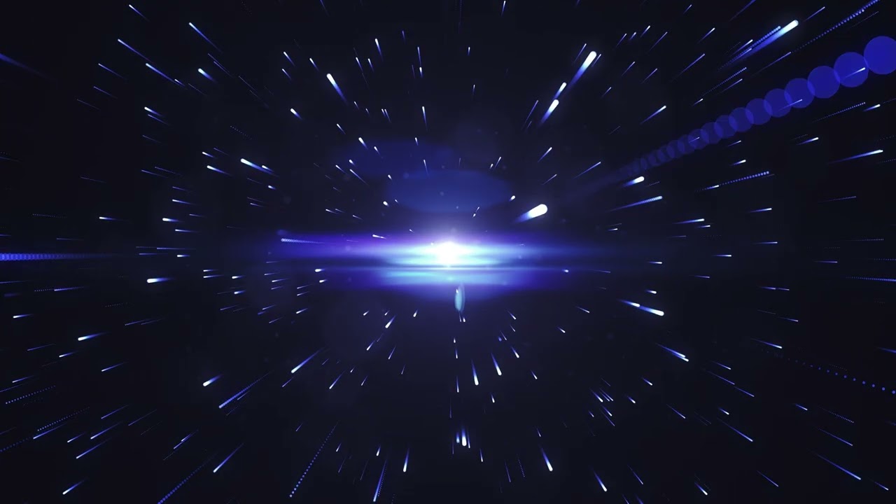 Hyperspace jump into space  Abstract space scene loop 1 Hour