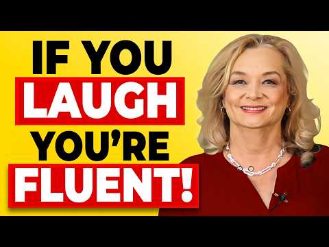 If you laugh, you're fluent.  Understanding jokes in English.