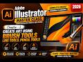 👉Adobe Illustrator Master Class 2026 | Chapter 3 - Create Art Using Brush, Line & Pencil Tools