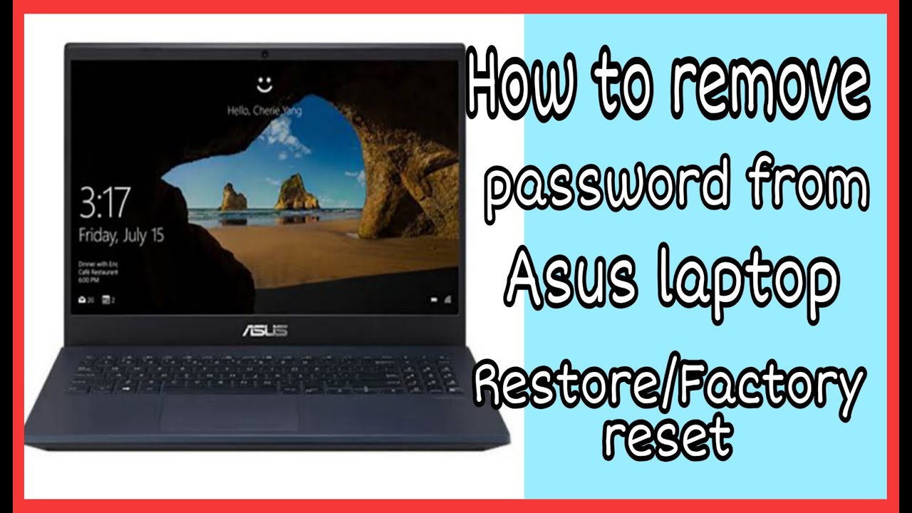 How to remove password on my Asus laptop - YouTube