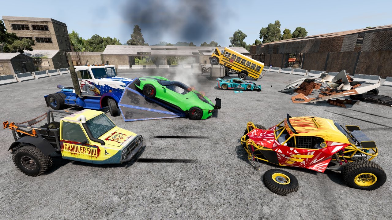 Destruction Derby with Millionaire Racecars and Trucks