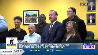 Nacogdoches ISD board officially approves hiring of Burton as new superintendent