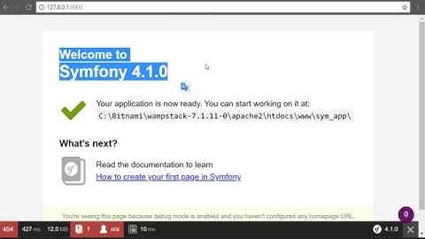 Installing Symfony 4.1 for the first time