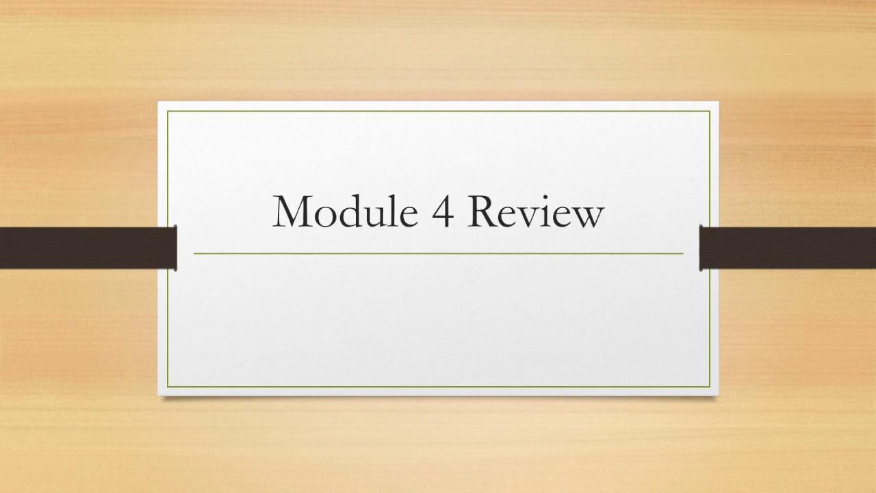 Module 4 - YouTube