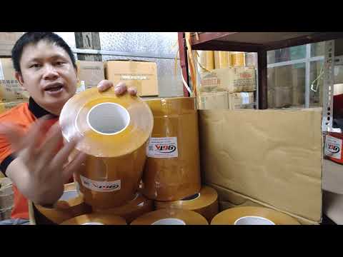 Video Review 108 Cuộn Băng Dính Đục 1kg lõi mỏng Đóng Hàng... - youtube