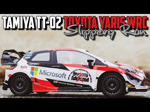Tamiya TT-02 Toyota GAZOO Racing Yaris WRC - Slippery Run - YouTube
