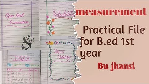 File for B.ed शिक्षा में मापन और मूल्यांकन||Measurement & Evaluation in Education practical file