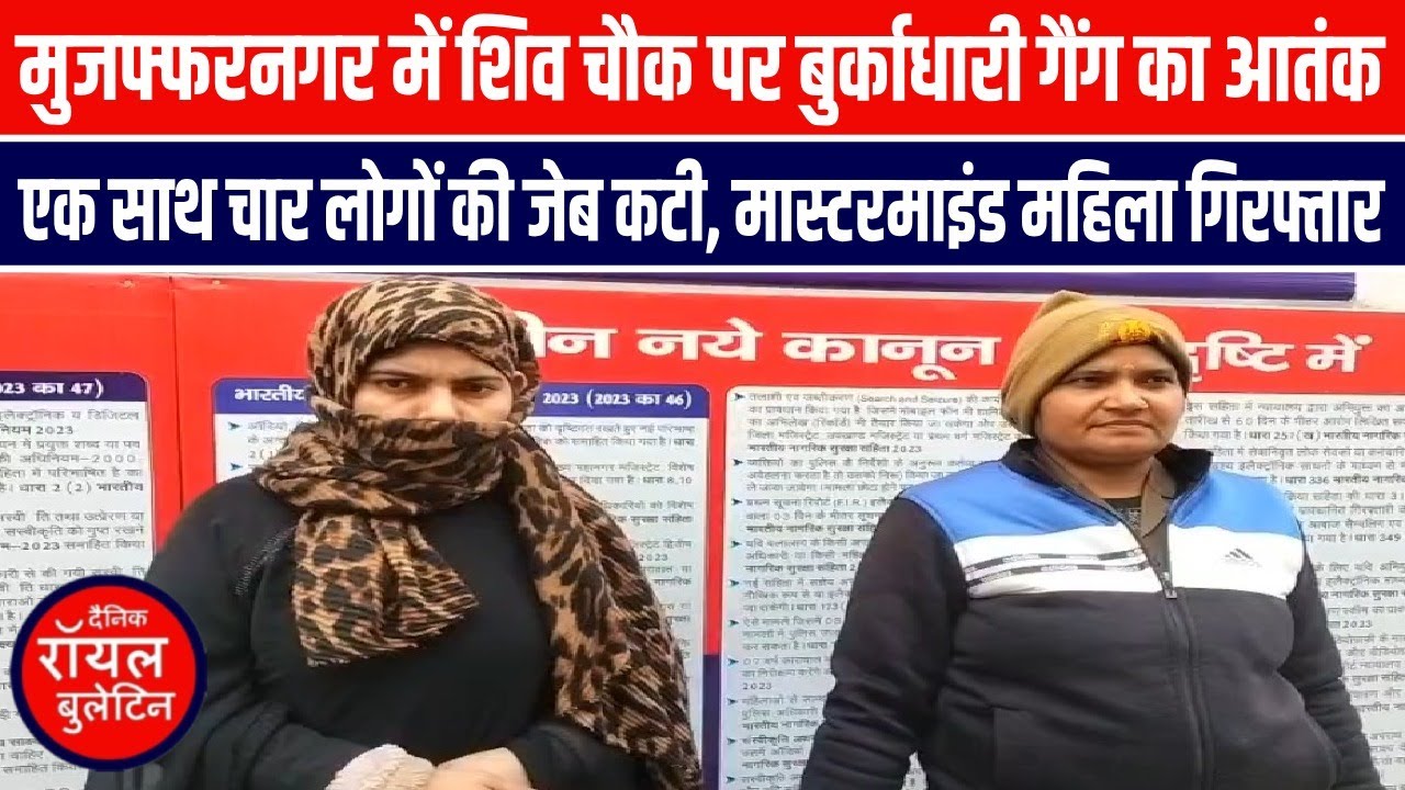 मुजफ्फरनगर में शिव चौक पर बुर्काधारी गैंग का आतंक, एक साथ चार लोगों की जेब कटी